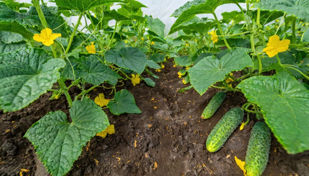 Pepinos em frutificação / Foto: Depositphotos